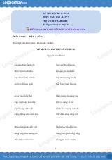 Đề thi học kì 1 Văn 7 Cánh diều - Đề số 8